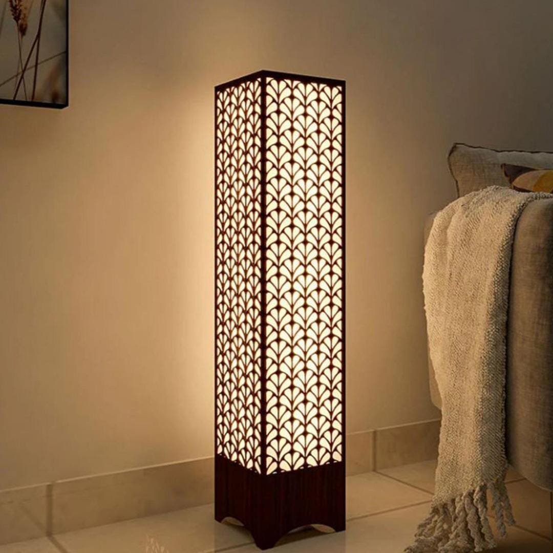 Large Size Wooden Side Table Lamp