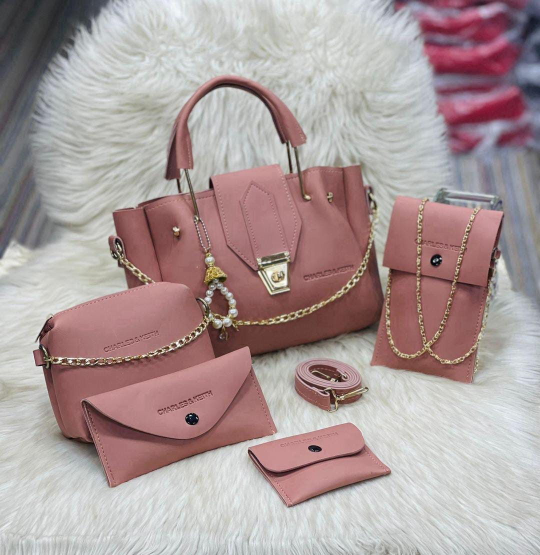 Stylish Faux Leather Hand Bag Set for Girls