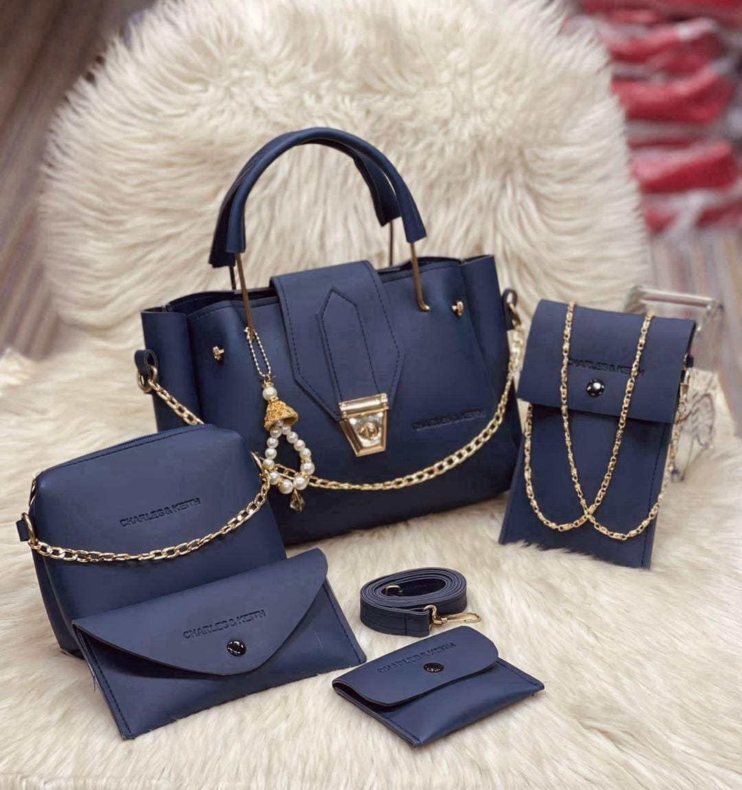 Stylish Faux Leather Hand Bag Set for Girls