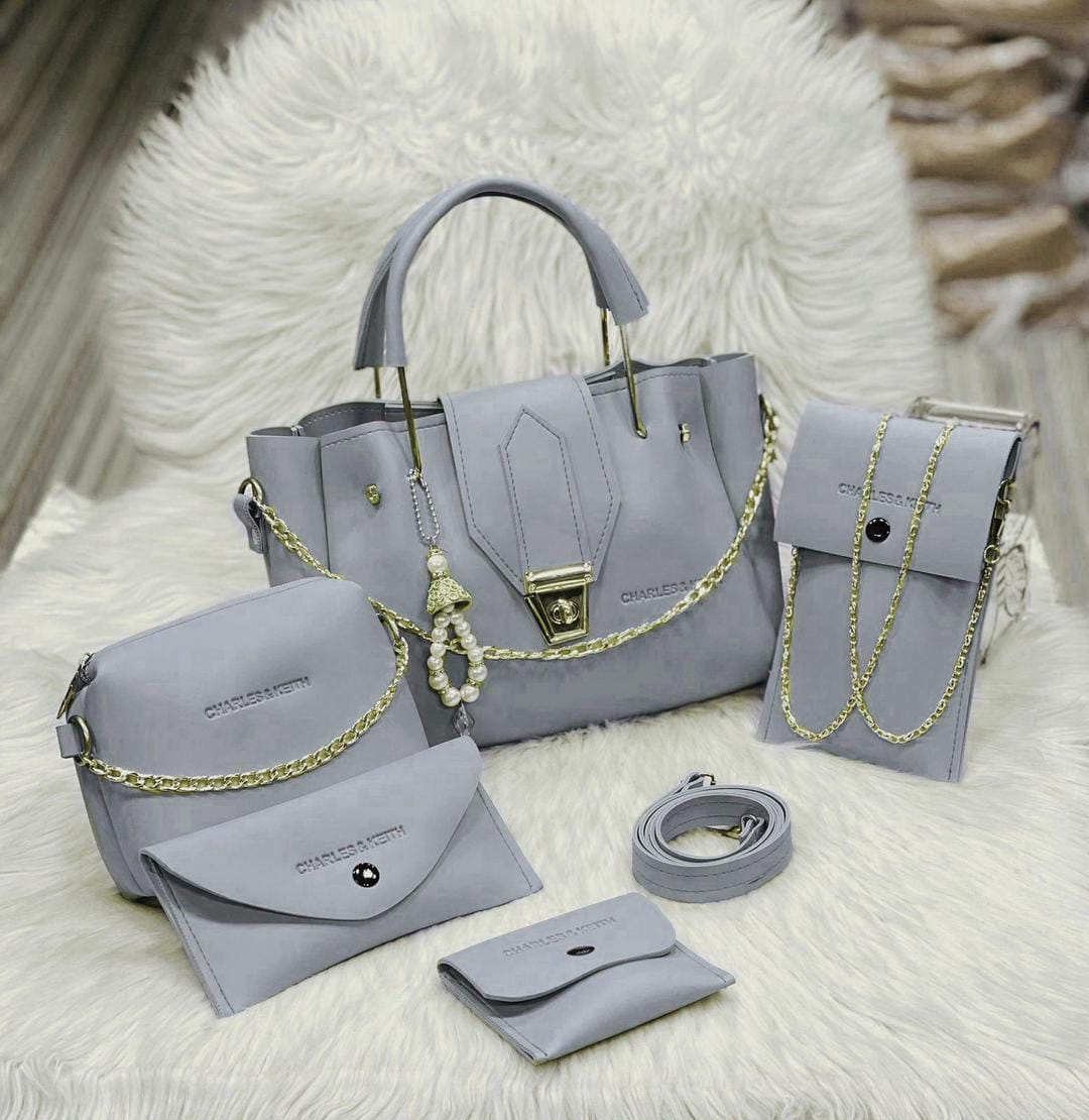 Stylish Faux Leather Hand Bag Set for Girls