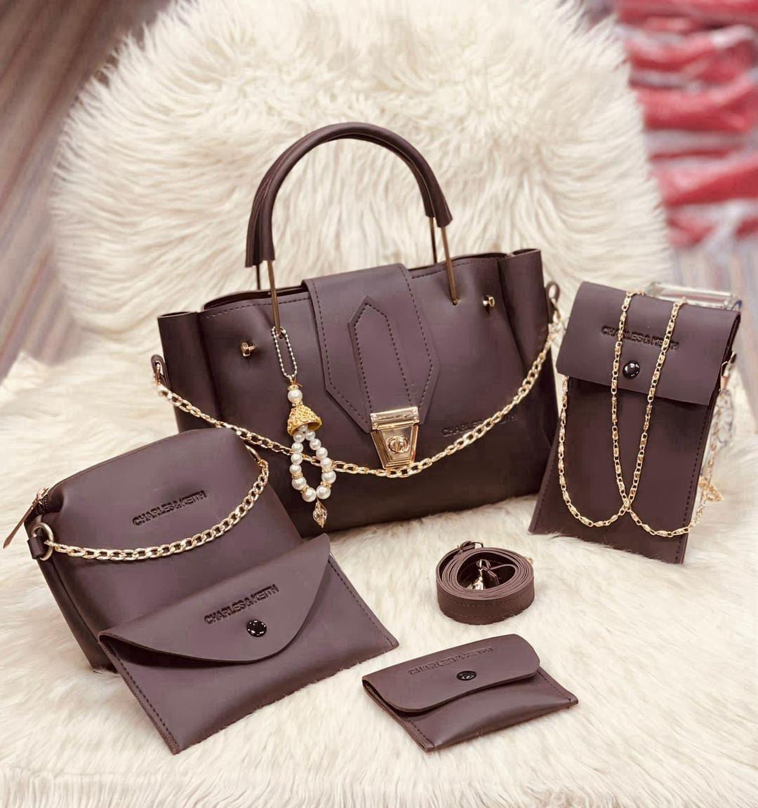 Stylish Faux Leather Hand Bag Set for Girls